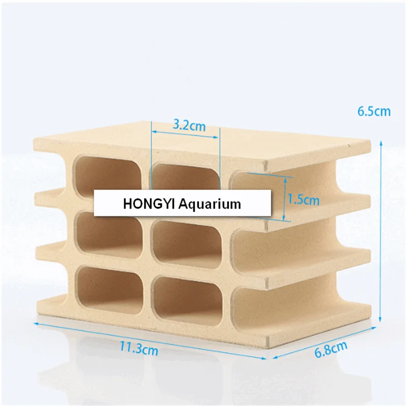 HONGYI-tanque de peces para paisajismo, Cichlids de cer&aacute;mica para pecera, cr&iacute;a de peces, nido, suministros de Acuario, refugio de camarones, 1 pieza-5