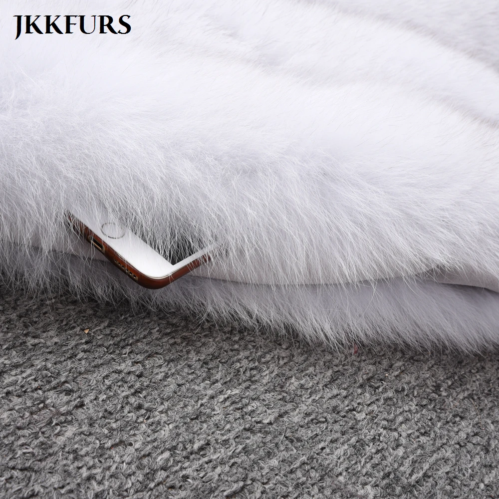 

2021 New Women's Natural Fox Fur Vest Vertical Fashion Style Real Fox Fur Gilet Winter Lady's Genuine Fur Waistcoat S7495