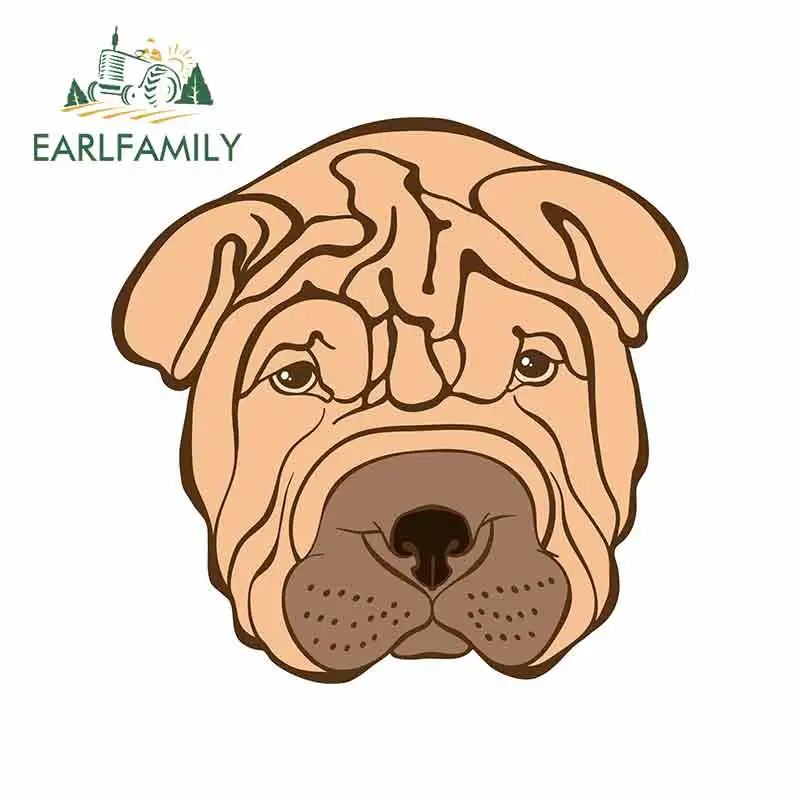 

EARLFAMILY 13 см x 12,8 см для Шарпей, мультфильм, Oem виниловые наклейки на машину JDM, бампер, багажник, грузовик, графика, лобовое стекло, бампер, окна