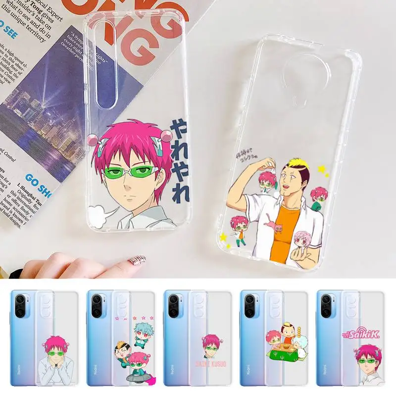 

Japanese the disastrous life of saiki k Phone Case For Xiaomi 10t pro 11 Note10lite Redmi 5plus 7A 8 K20pro 9A Note 9 Pro Max