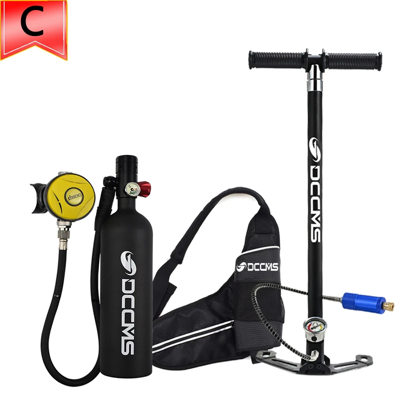 Мини-резервуар для дайвинга DCCMS 3 в 1 1000 мл с кислородным баллоном респиратор