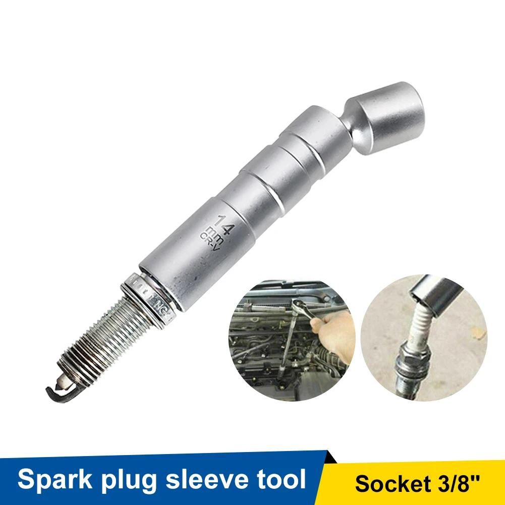 

Hot Sell Swivel Magnetic Spark Plug Socket 14mm 12-Point Thin Wall Socket 3/8" Drive Spark Plug Removal Tool for BMW Mini Nissan