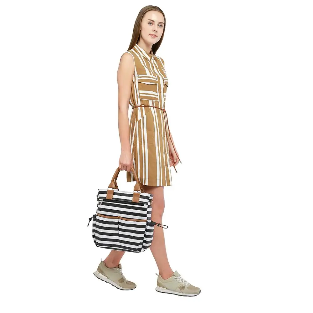 Aboutbaby Fashion Mummy Diaper Bag Stripe Large Capacity Mommy Bags Women Shopping Nursing Storage Nappy Well-organized Totes | Багаж и