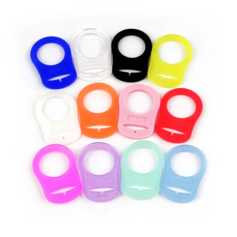 5 шт. / Упак. Разноцветные силиконовые детские пустышки для пустышек зажим адаптер
