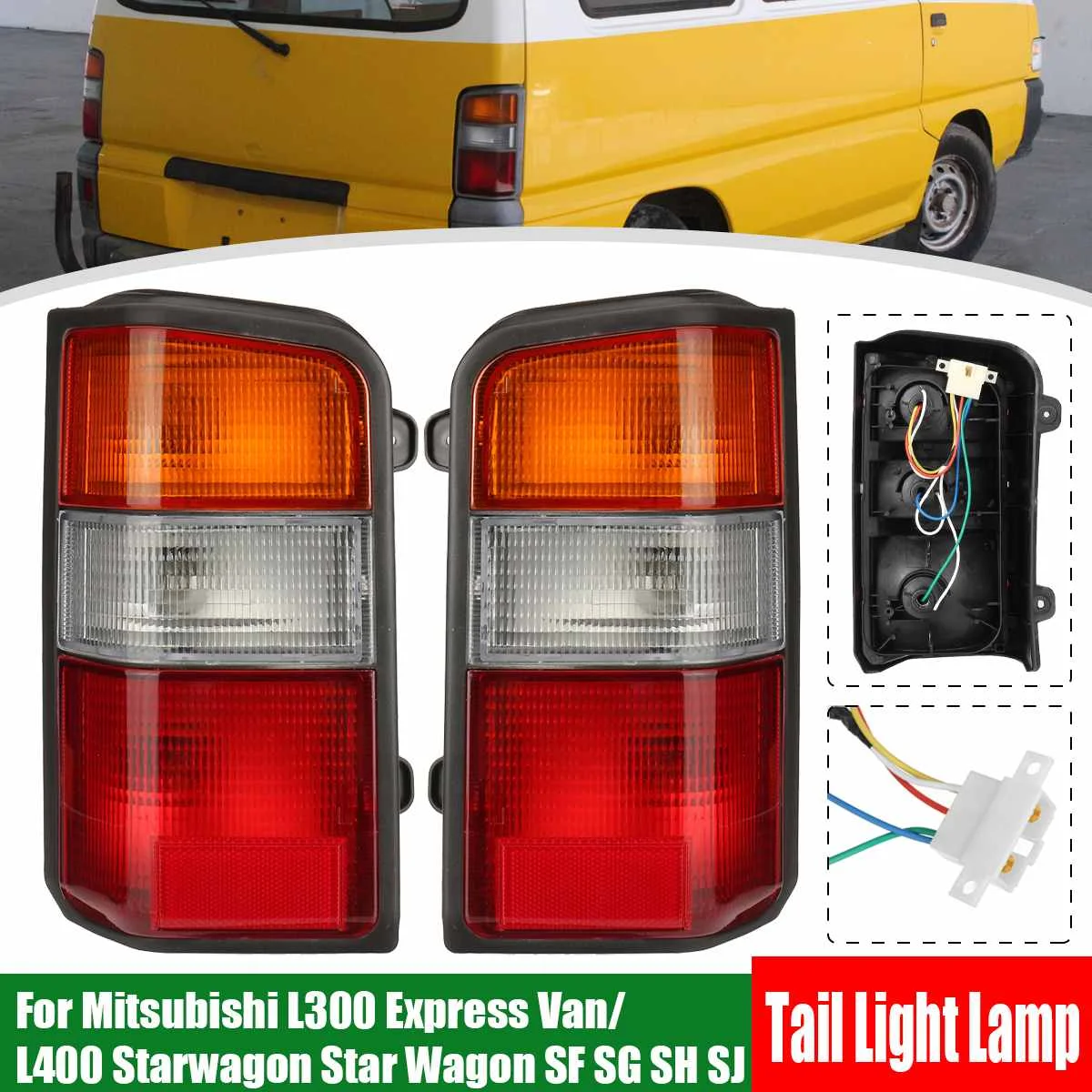 

Автомобильный задний фонарь, сигнальная лампа с проводом для Mitsubishi L300 Express Van L400 Starwagon Star Wagon SF SG SH SJ 1986-2005, 2 шт.