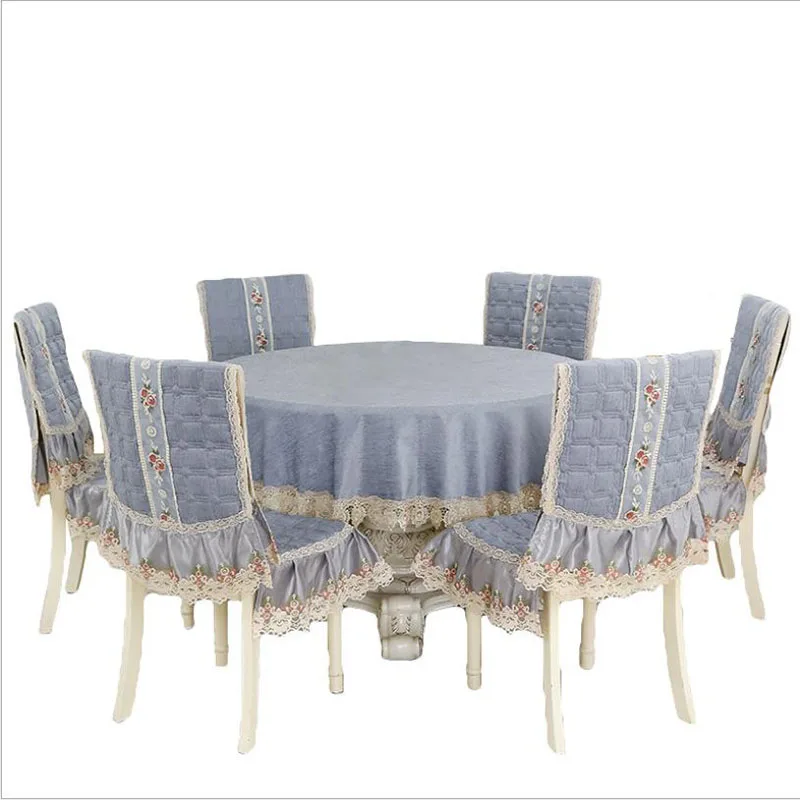 Чехол для стола из синели с кружевными краями в европейском стиле на подушку