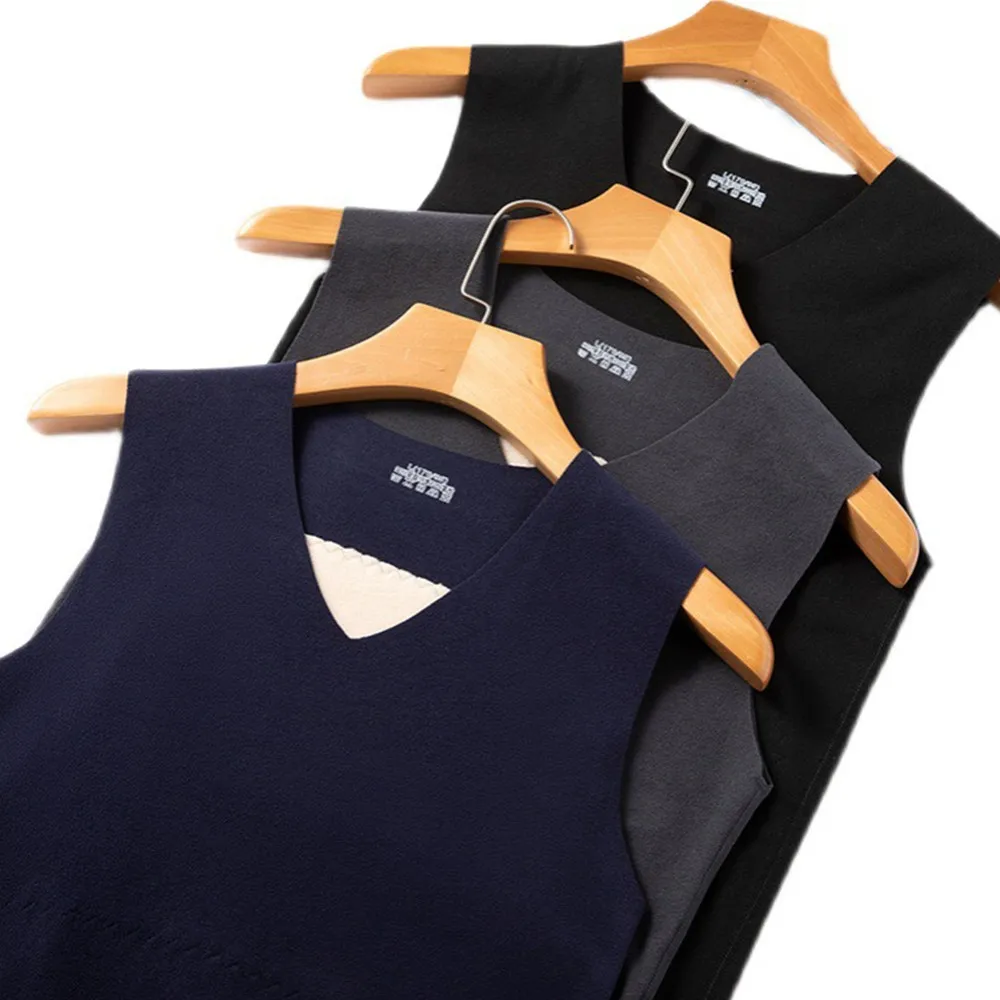

Men Women Unisex Warm Double-Sided Brushed Vest Bottoming Underwear Shirt Top Manual Measurement Deviation For The Data.