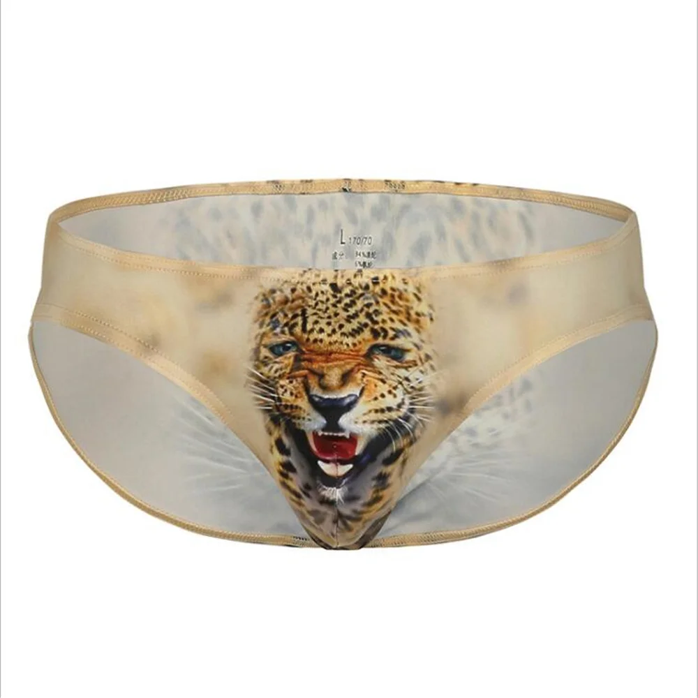 

3 Pcs Animal Printing Men Underwear Sexy Briefs Breathe Freely Soft Underpants Fashion Conquer Girl Friend