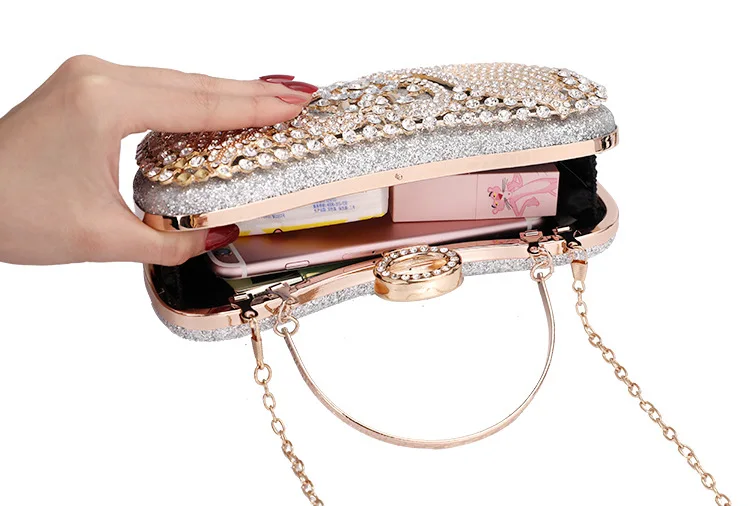 

Luxury Crystal Diamond Banquet Handbags Banquet Dress Cheongsam Clutch One-shoulder Messenger Bag Party Coin Bag Ladies Handbag