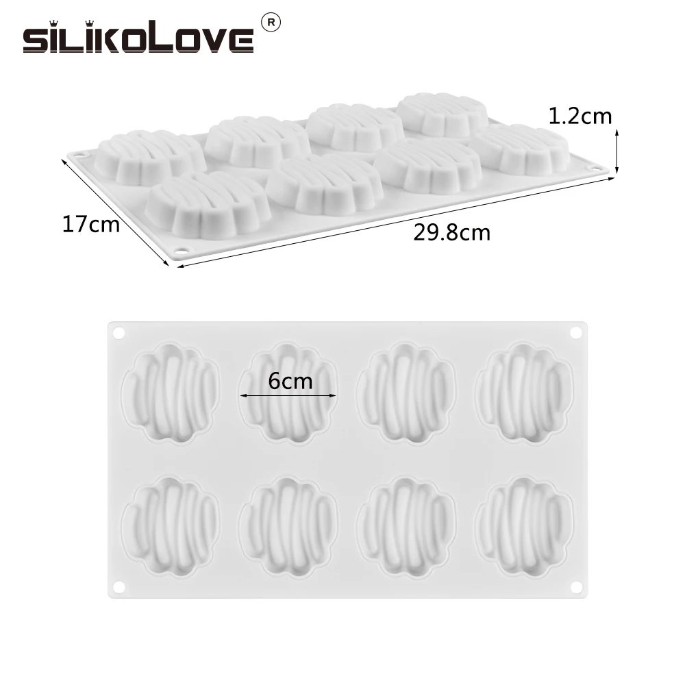 SILIKOLOVE 8 отверстий силиконовые формы для торта, шоколада для выпечки десерта льда Форма для Мусса инструменты для украшения кондитерских изделий «сделай сам»