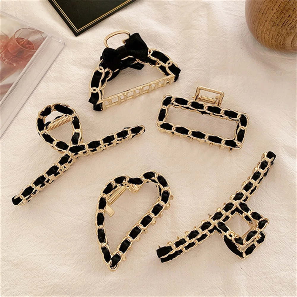 Модный металлический зажим в виде акулы женские заколки для волос ленточный