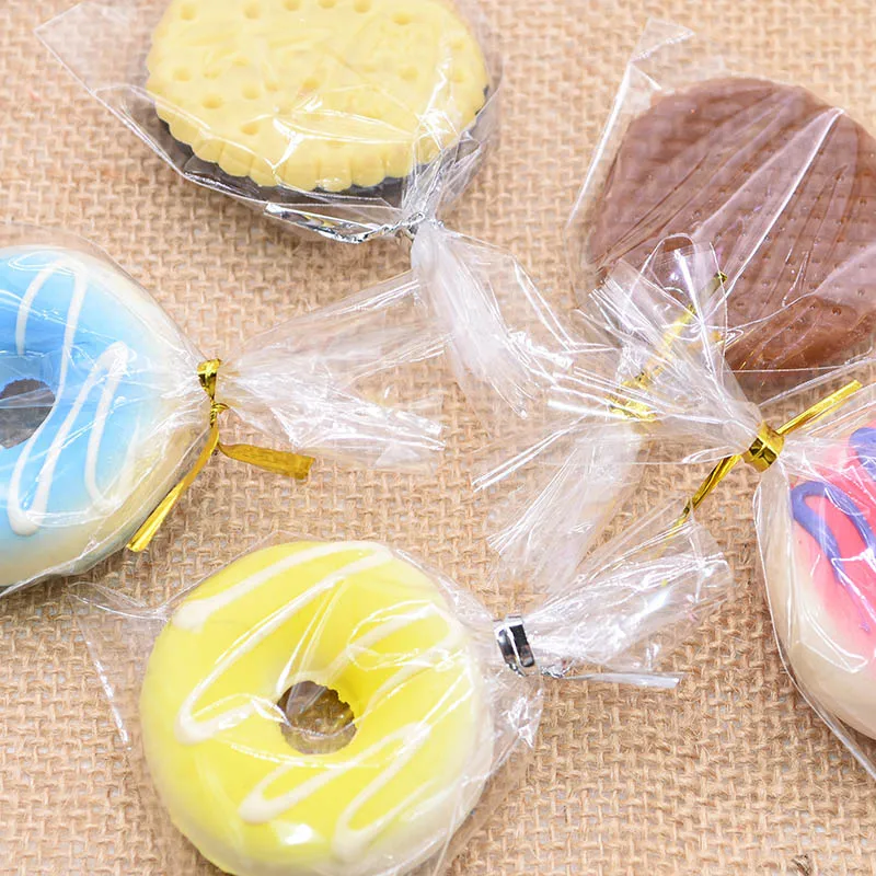 100 шт./лот прозрачный плоский Открытый Топ конфеты мешки печенье шоколадная