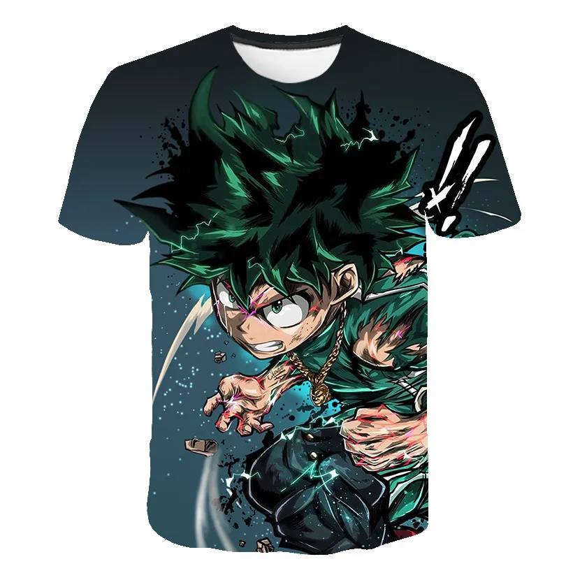 Брендовая летняя модная детская футболка с героями мультфильмов 3D принтом