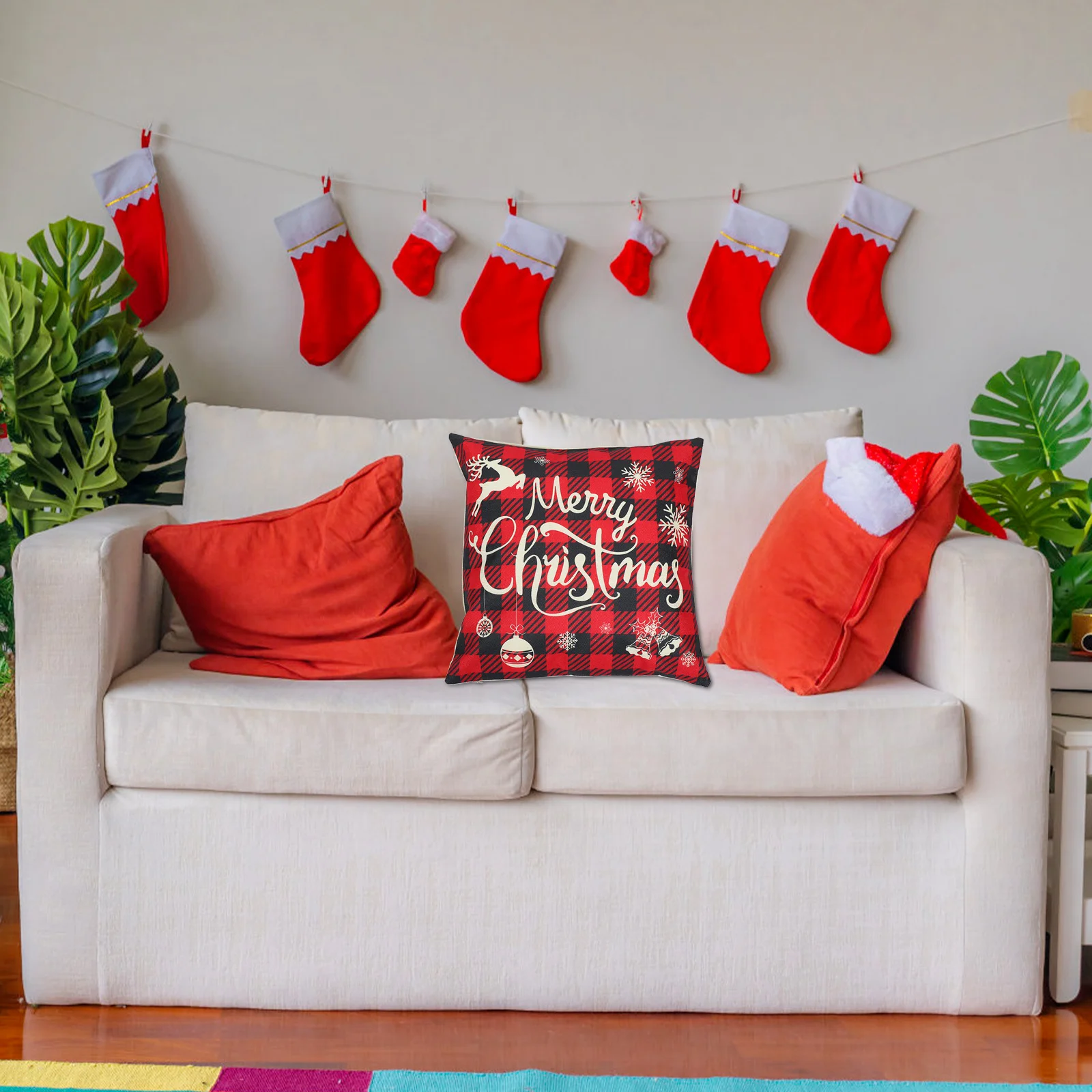 

4 шт. изысканные рождественские наволочки для подушки, рождественские наволочки для подушки, Наволочки из полиэстера