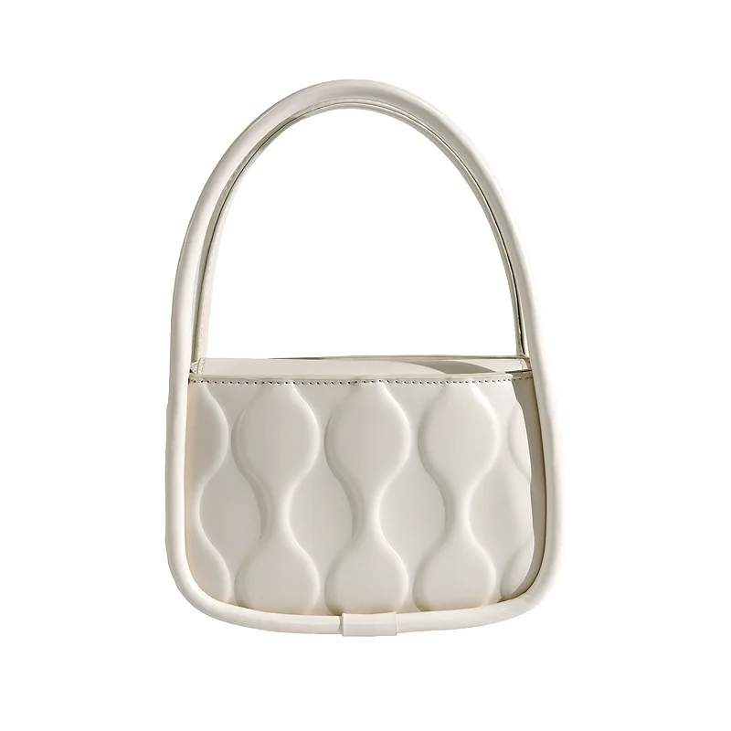 

2021 Summer New French Ins Pure Color Portable Small Square Bag Texture Wild One-Shoulder Messenger Bag Tide Female Bag KM4009