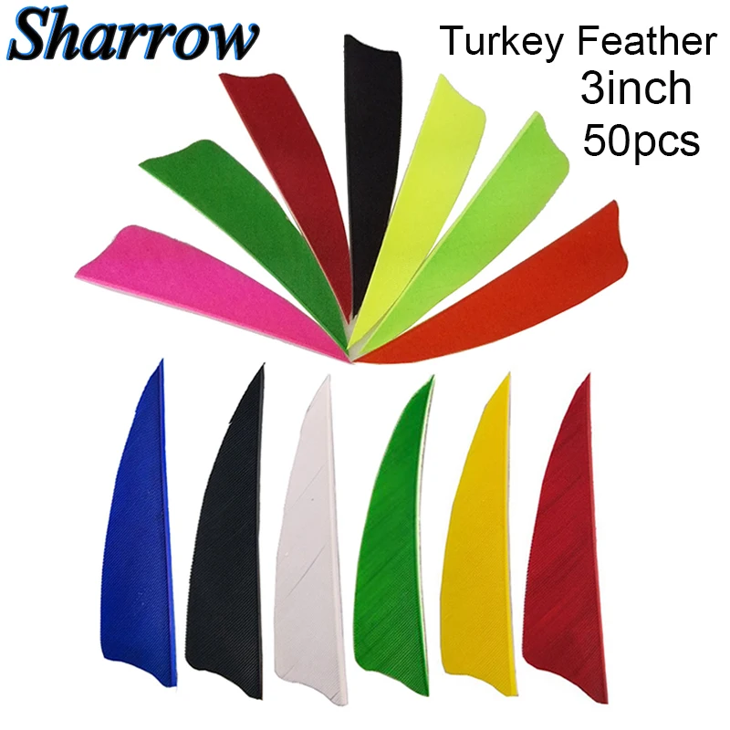 50 шт. перо для стрельбы из лука 3 дюйма натуральные турецкие перья щит правое