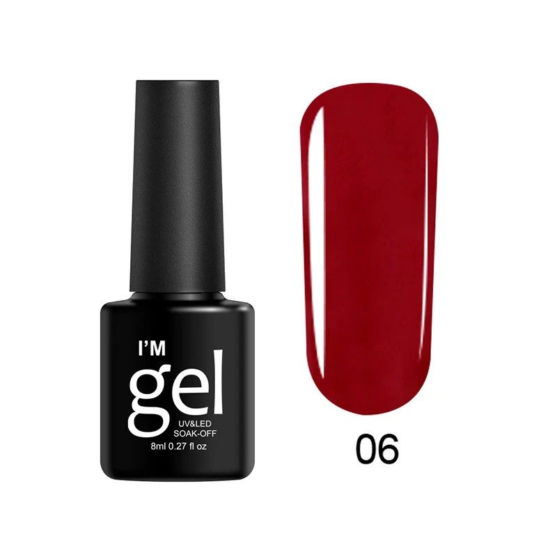 2020 Новый Гель-лак для ногтей цвета УФ/светодиодный гель пластиковый флакон 8 мл 20