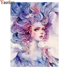 5D алмазная живопись Стразы Алмазная вышивка, девушка Elf Fish мультфильм полная дрель Набор для вышивки крестиком краска с украшением