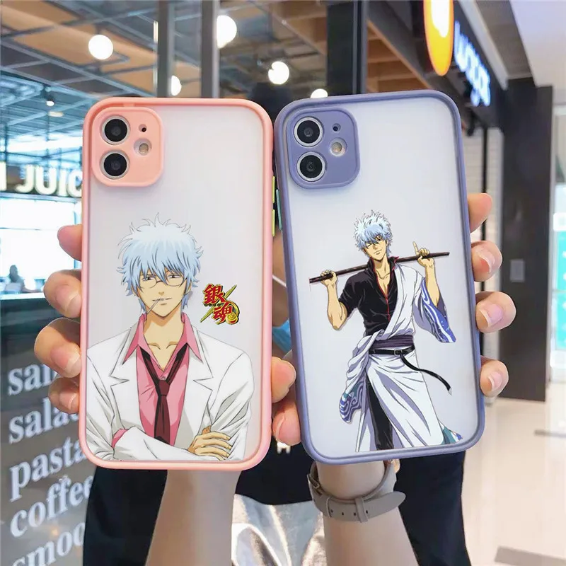 

Phone Case Shell for IPhone 12 Pro Max 12Mini 11 X XS XR 13 6s 7 8 Plus SE2020 Clear Japan Anime Funny GINTAMA Matte Cover Coque