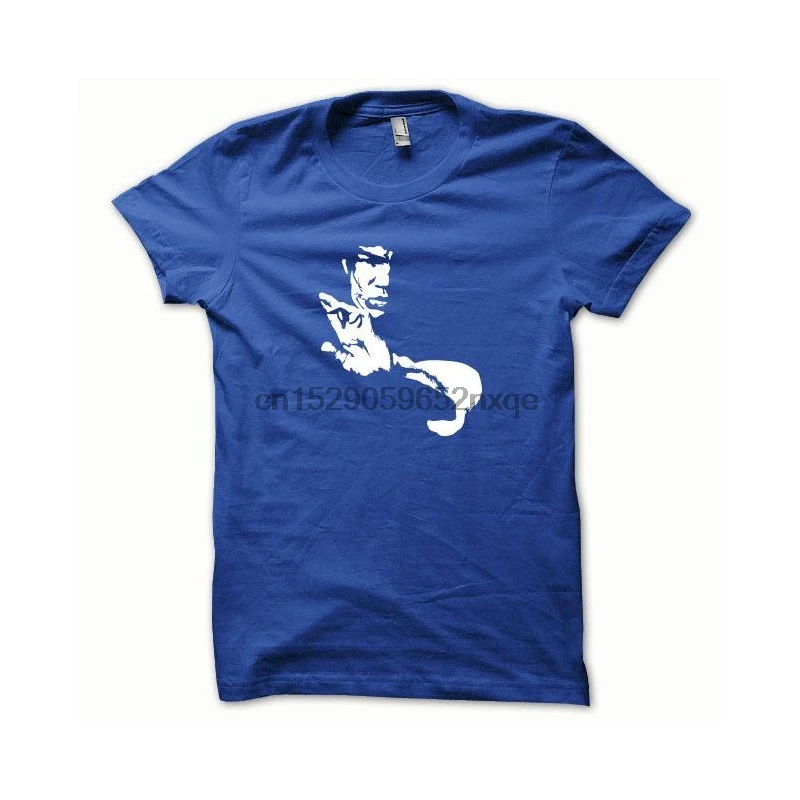 Мужская футболка Брюс Ли Белый на синем (3) футболки женские футболки|Мужские