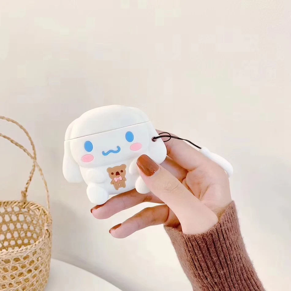 319-B 3D милый мультяшный наушник с милой собакой для Airpods 2 Чехол силиконовые наушники чехол для Apple Air pods чехол для наушников брелок - Цвет: 319-B