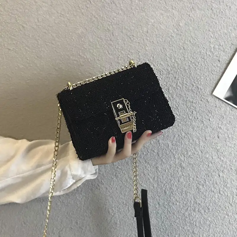 Квадратная сумка мини сумки кошелек клапан Женская цепочка почтальон|Сумки с