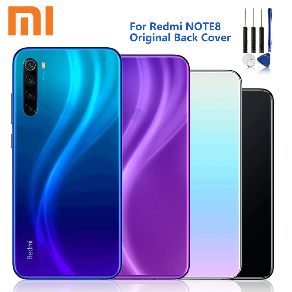 Оригинальный стеклянный чехол Xiao Mi Xiaomi задняя крышка аккумулятора для Redmi Note 8 Note8