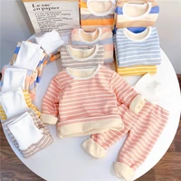 children clothing set boys color stripes sleepwear kid toddler pajamas baby long sleeve pijama girls homewear
