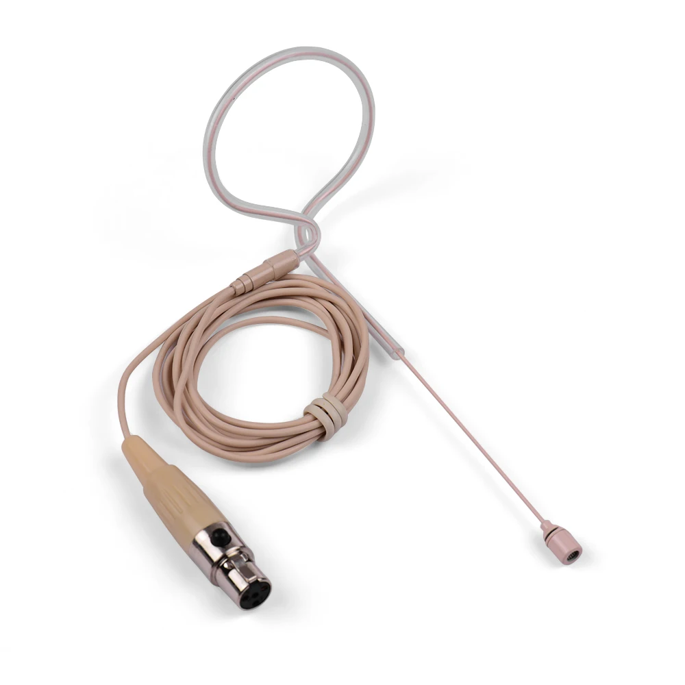 Легкий конденсаторный микрофон с одним ушным крючком 4 контактный XLR для