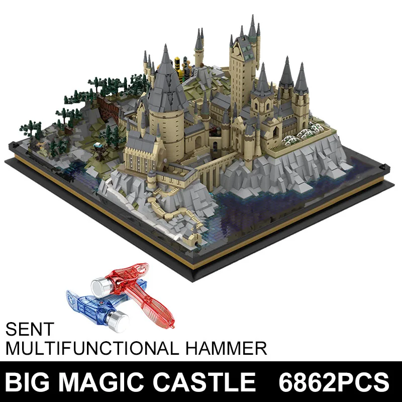 

Mould King Street View Movie Castle Magic School of Witchcraft and Wizardry Building Blocks Bricks Assembled Birthday DIY Gifts