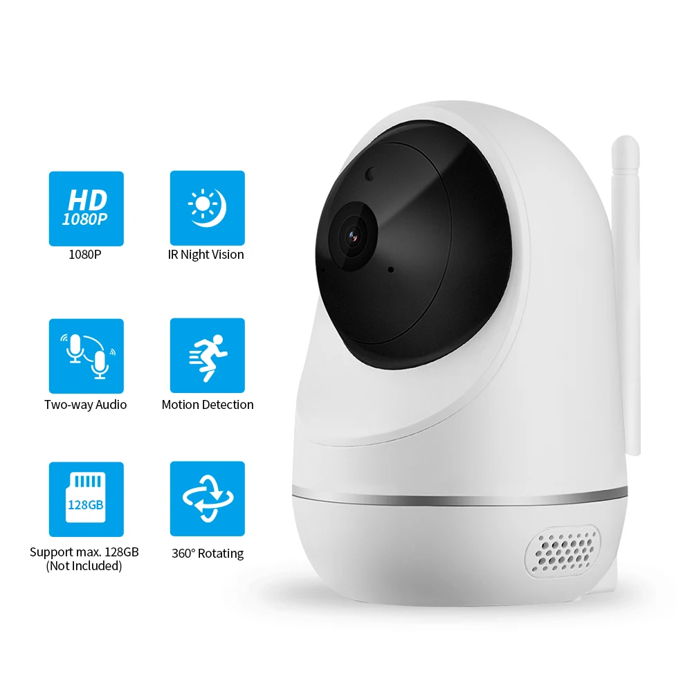Смарт PTZ IP Камера s 1080P Wi Fi Крытый Беспроводной безопасности телефон Управление