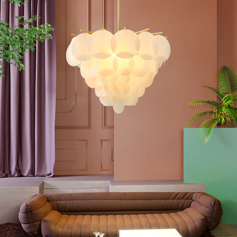 

Postmodern Light Luxury Copper Chandelier Dining Room Simple Living Room Lamp Personalized Bedroom Lamp