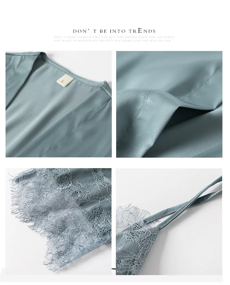 

Satin Pyjamas Sexy Lace Home Wear 5PCS Pajamas Suit Women Summer New Sleep Set Lady Casual Nightwear Rayon V-Neck Sleepwear