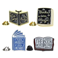 funny library enamel pins custom memes books brooches clothes pin introverts badge for bag lapel jewelry gift for friends