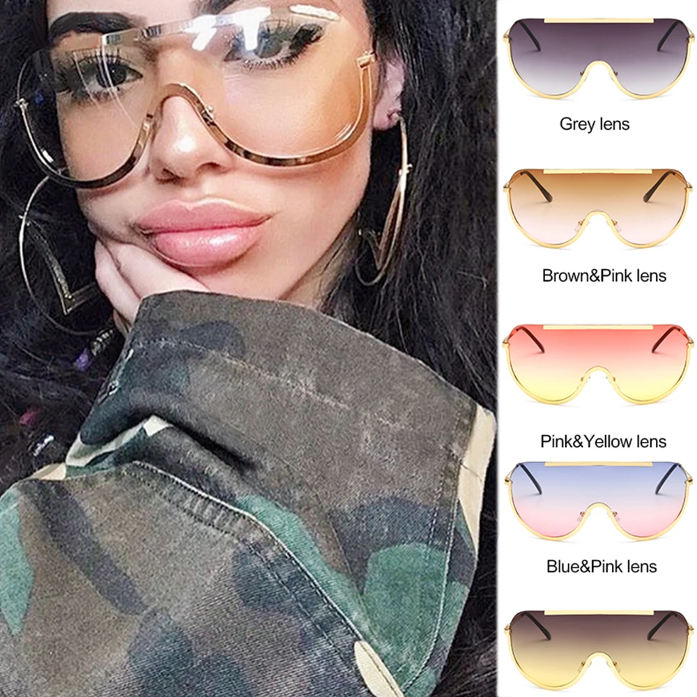 Женские квадратные солнцезащитные очки GOZLUGU большие в европейском и