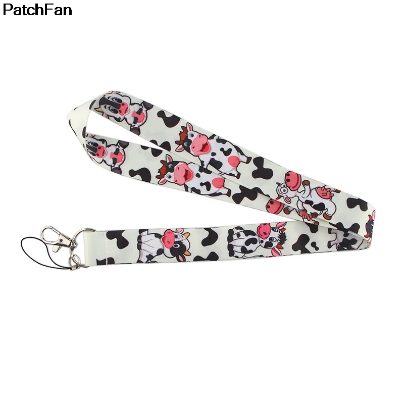 Шнурок для ключей A2412 с мультяшными животными коровьими ключами ремешок шеи