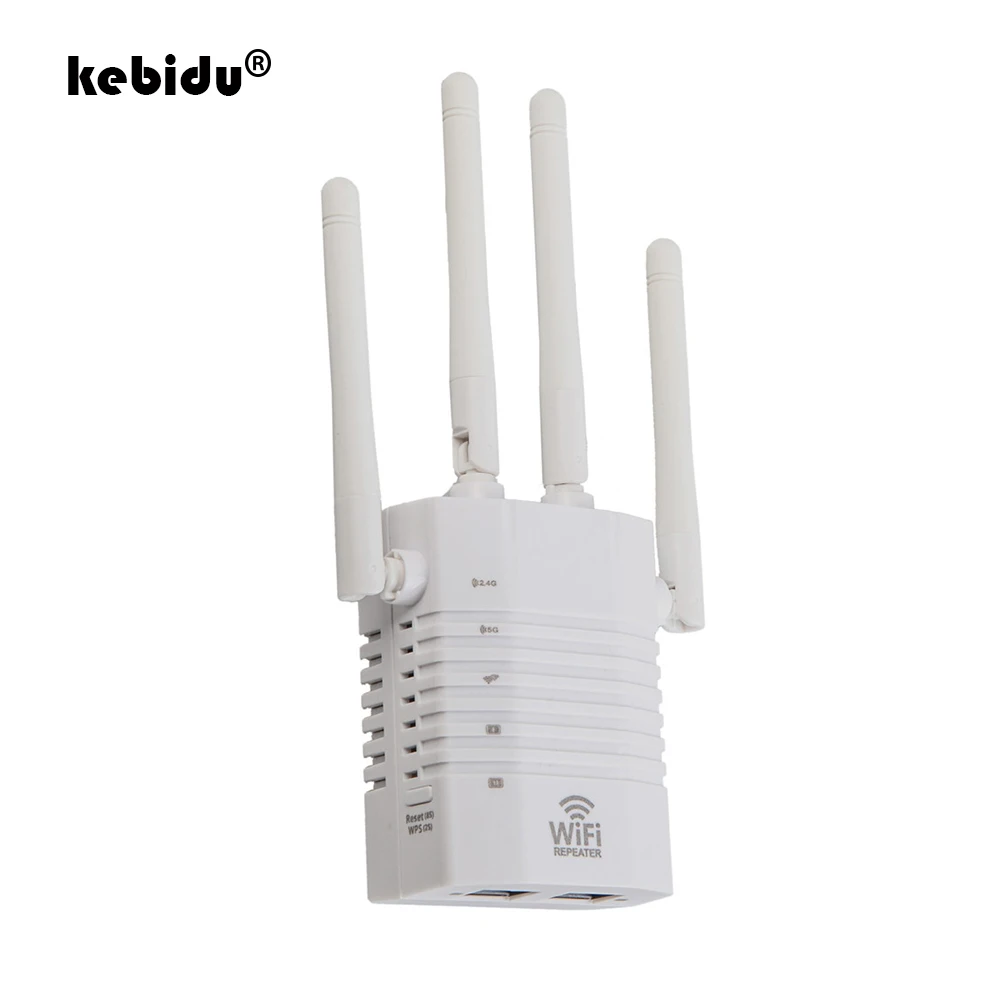 

4 Antennas AP Router 1200Mbps Wireless Wifi Repeater Dual-Band 2.4/5G Wi-Fi Range Extender Routers Home Network Signal Amplifier