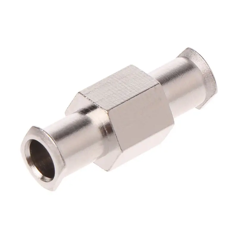 

1pcs Luer Lock Adapter Coupler Nickel Plated Brass Female to Female Fittings Connector with 4mm Aperture
