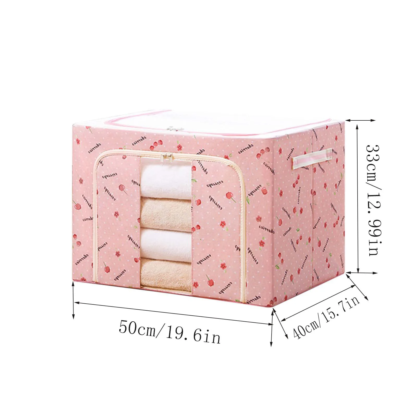 

Foldable Oxford Clothes Storage Bags Clothes Organizer Frame For Clothes Blankets Comforters Bedding Toy Book Reinforced Handle
