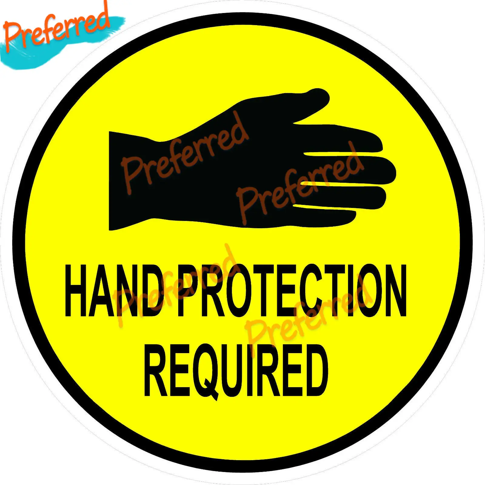 

Hand Protection Required Safety Decal Sticker for Your Home Car Coolers Laptops Racing Helmet Trunk Wall Sticker