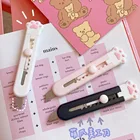 Милый карманный мини-нож с кошачьей лапой для девушек, канцелярские принадлежности для школы и офиса, открывалка для конвертов и писем, нож в экспресс-коробке