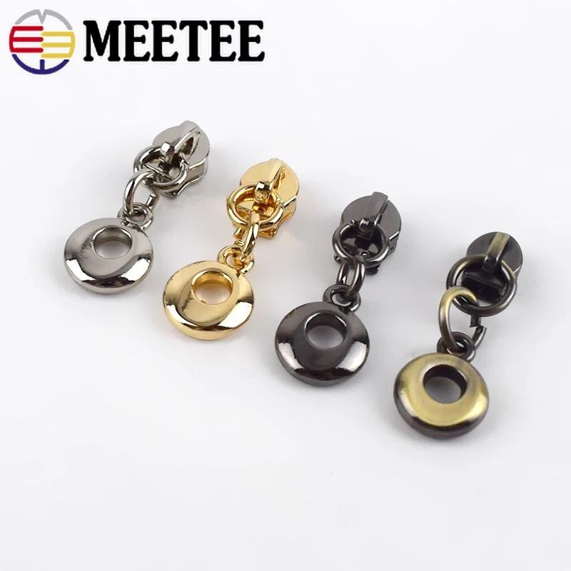 Модные круглые кольца 3 # 10 шт. слайдеры на молнии для нейлоновых молний курток