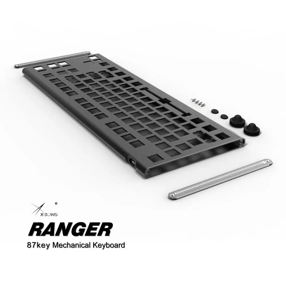 xbow x-bow Ranger Mechanical keyboard kit pcb 87 key 80%  rgb leds type c usb port with cnc case hot swappable