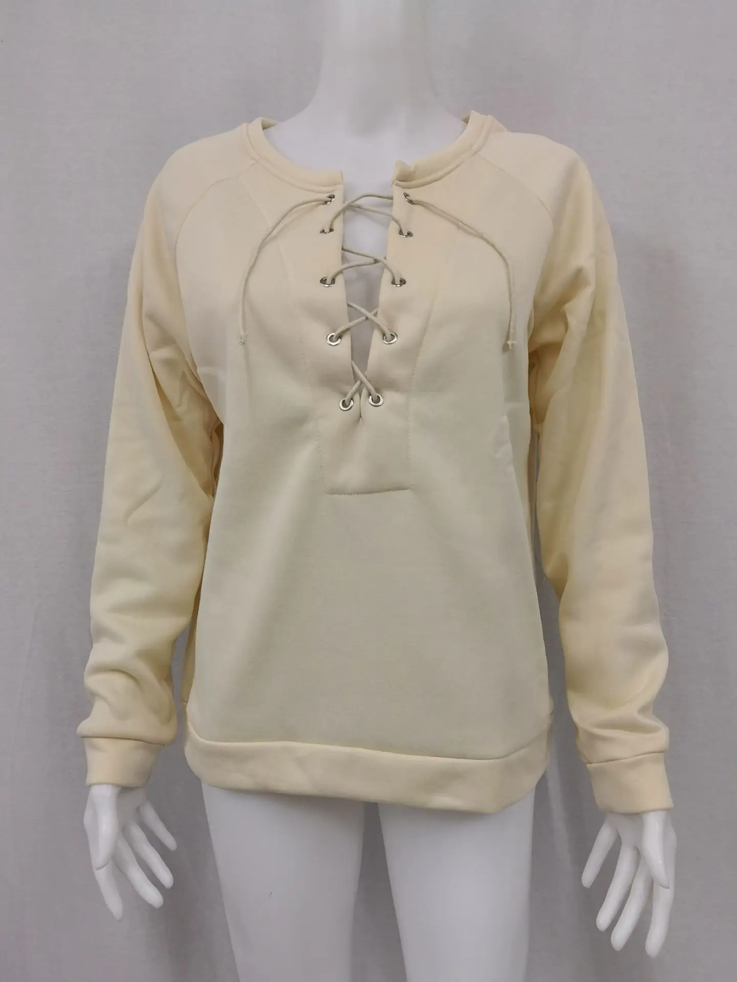 

2020 Spring, Autumn and Winter New Hot Style Fashion Sexy Casual Long-Sleeved Solid Color Women's Hoodie Pullover In Stock