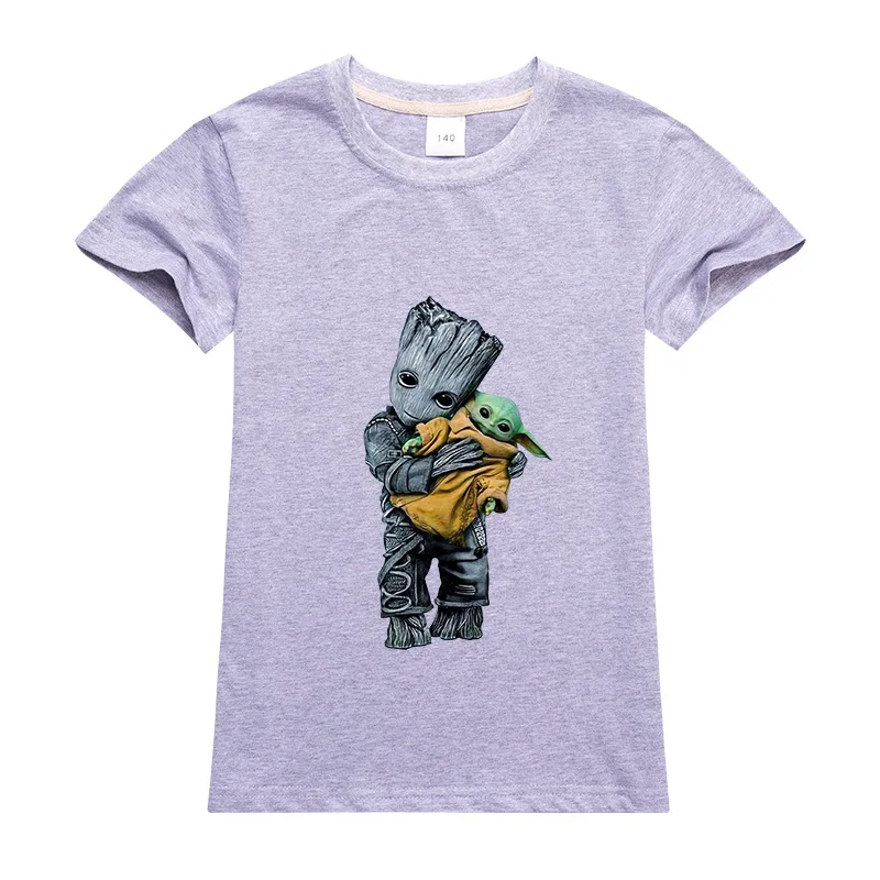 Дети T рубашка Disney в Мандалорское фильм фигурки для йода Groot печать одежда
