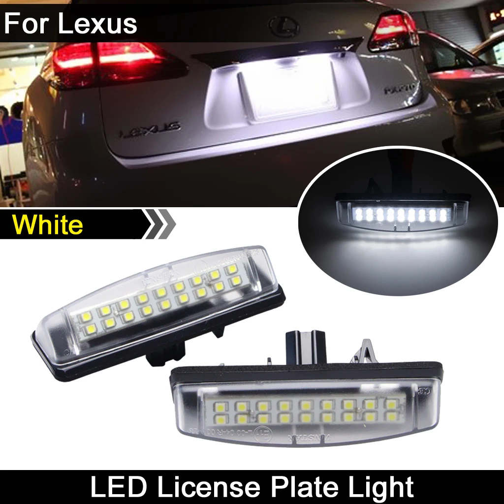 

2Pcs For Lexus IS200 IS300 LS430 GS300 GS430 GS400 ES300 ES330 RX300 RX330 RX350 RX40 LED License Plate Light Number Plate Lamp