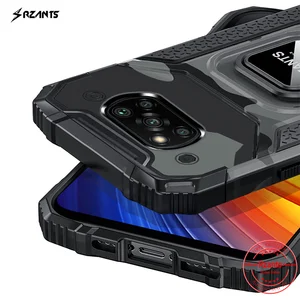 rzants case for xiaomi poco x3 pro poco x3 nfc case built in stand shockproof bracket hard cover phone casing
