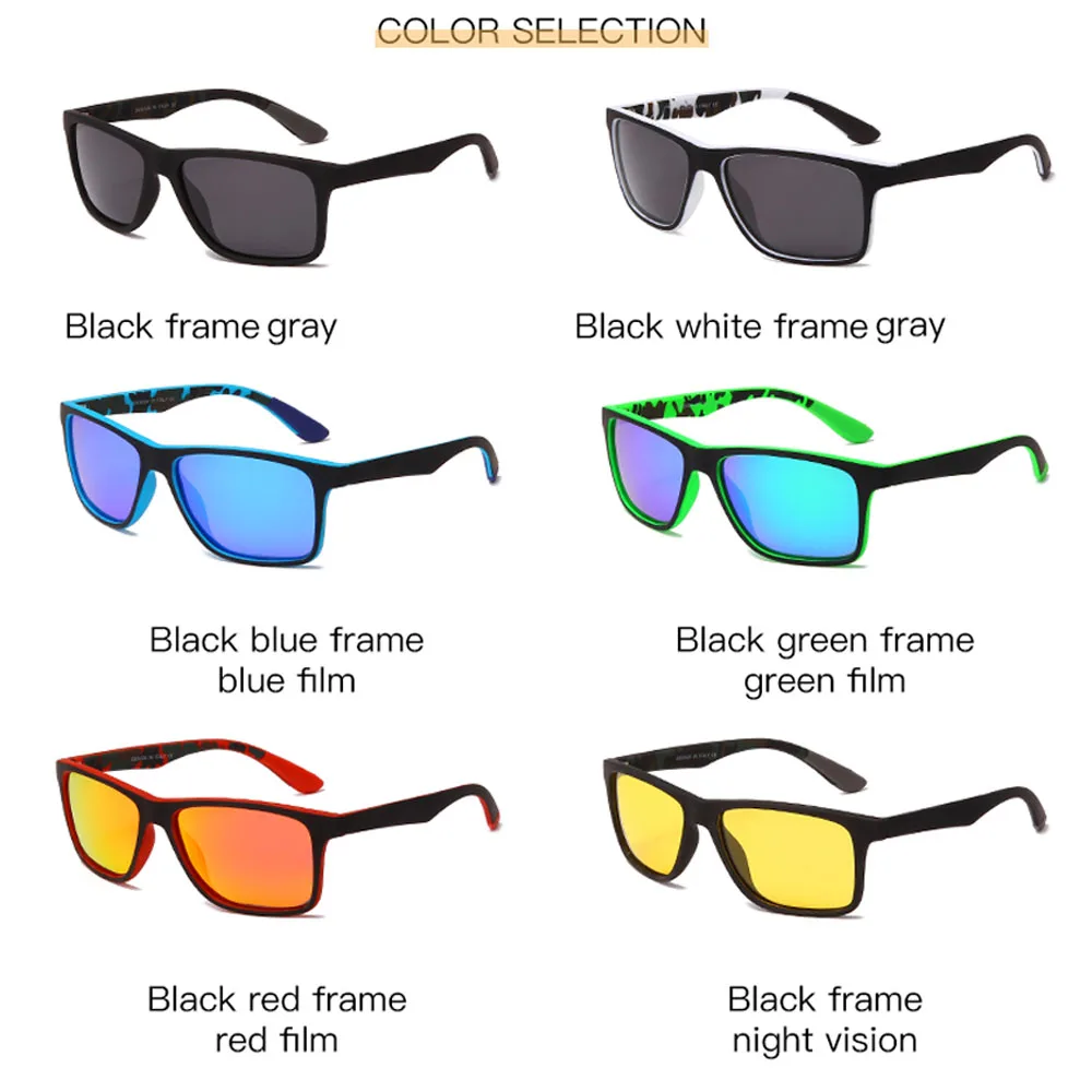 Мужские солнцезащитные очки YAMEIZE квадратные поляризационные для мужчин и женщин