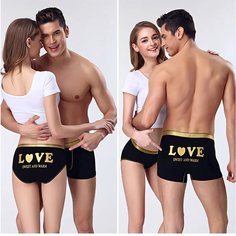 Новинка симпатичное хлопковое нижнее белье для пар мультяшное влюбленных мягкие