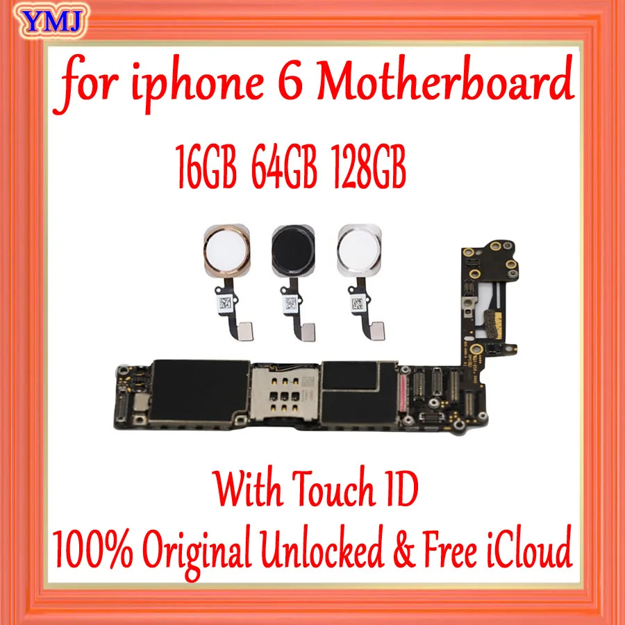 Материнская плата iCloud для iphone 6 4 7 дюйма 16 ГБ 64 128 100% оригинал разблокированная